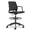 Safco Medina Extended-Height Chair, Supports Up to 275 lb, 23 in. to 33 in. High Black Seat, Black Back/Base 6827BL